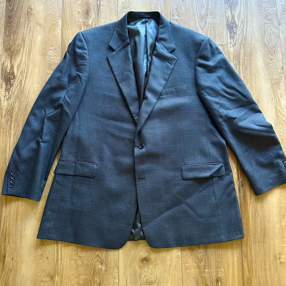 BURBERRY Big & Tall Blue Sports Coat - 50Long